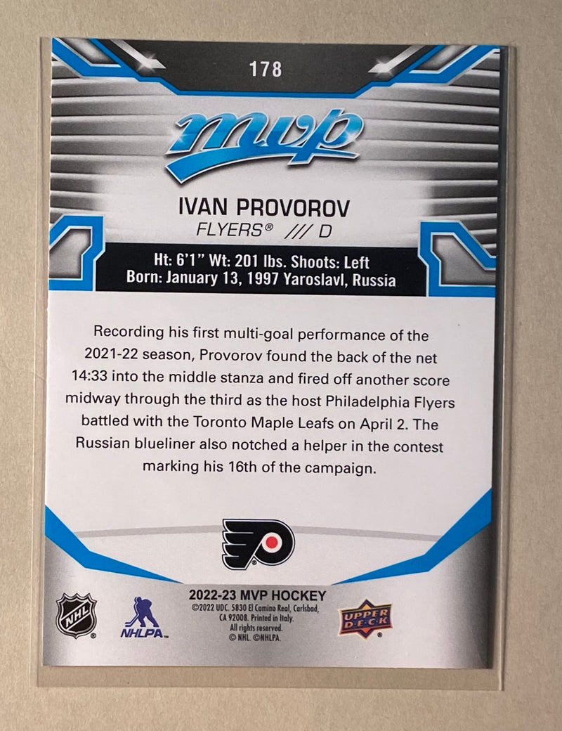 2022-23 Upper Deck 178 Ivan Provorov - Hockey - MVP