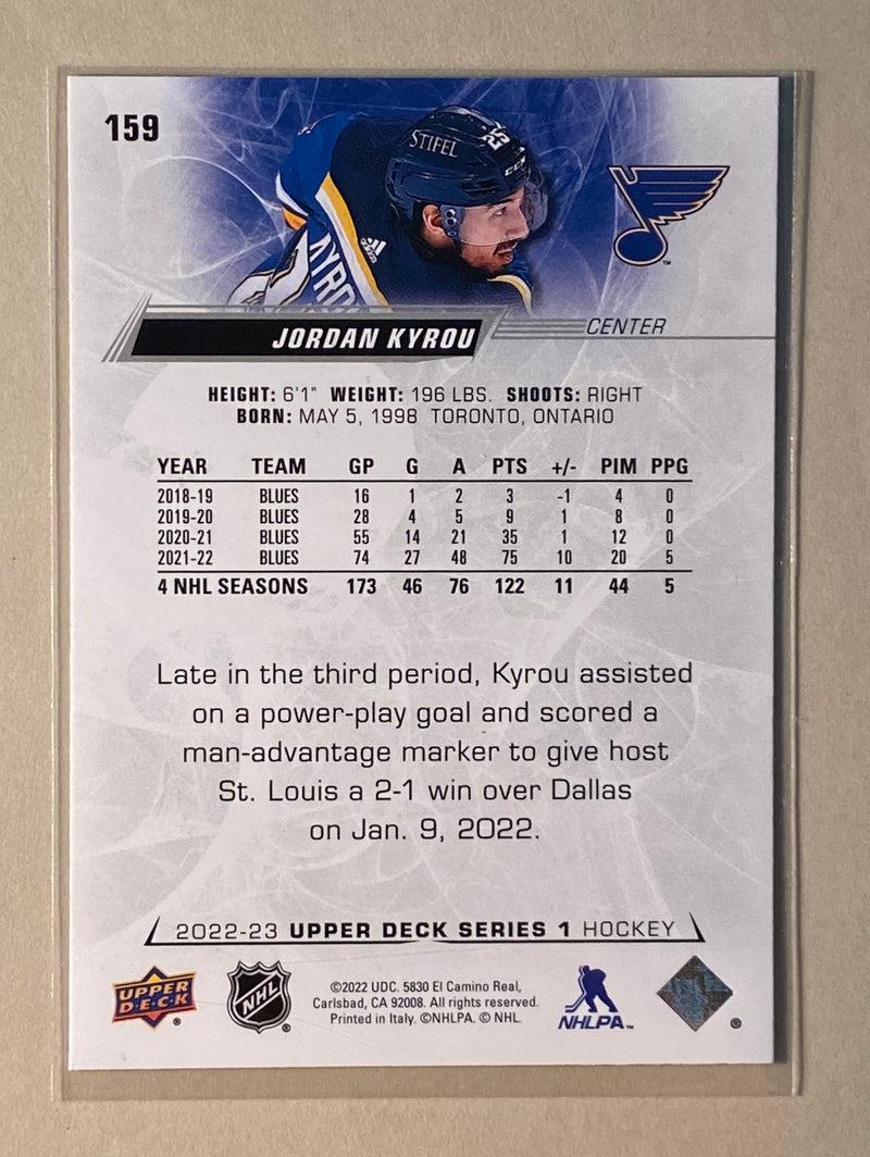 2022-23 Upper Deck 159 Jordan Kyrou - Hockey