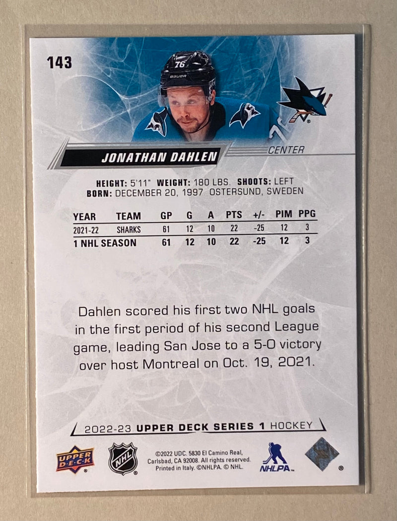 2022-23 Upper Deck 143 Jonathan Dahlen - Hockey