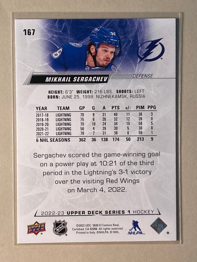 2022-23 Upper Deck 167 Mikhail Sergachev - Hockey