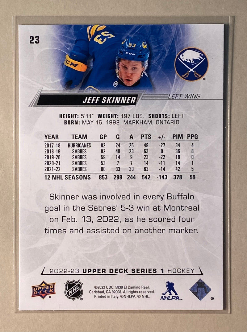 2022-23 Upper Deck 23 Jeff Skinner - Hockey