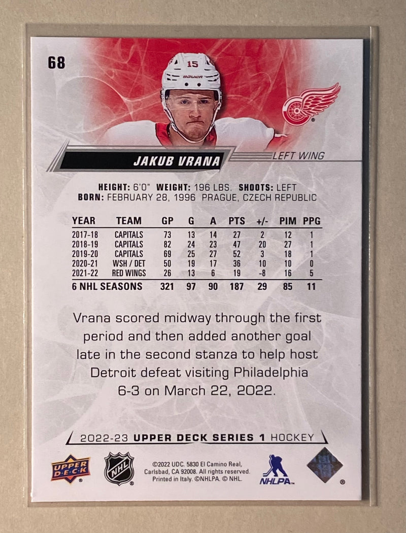 2022-23 Upper Deck 68 Jakub Vrana - Hockey