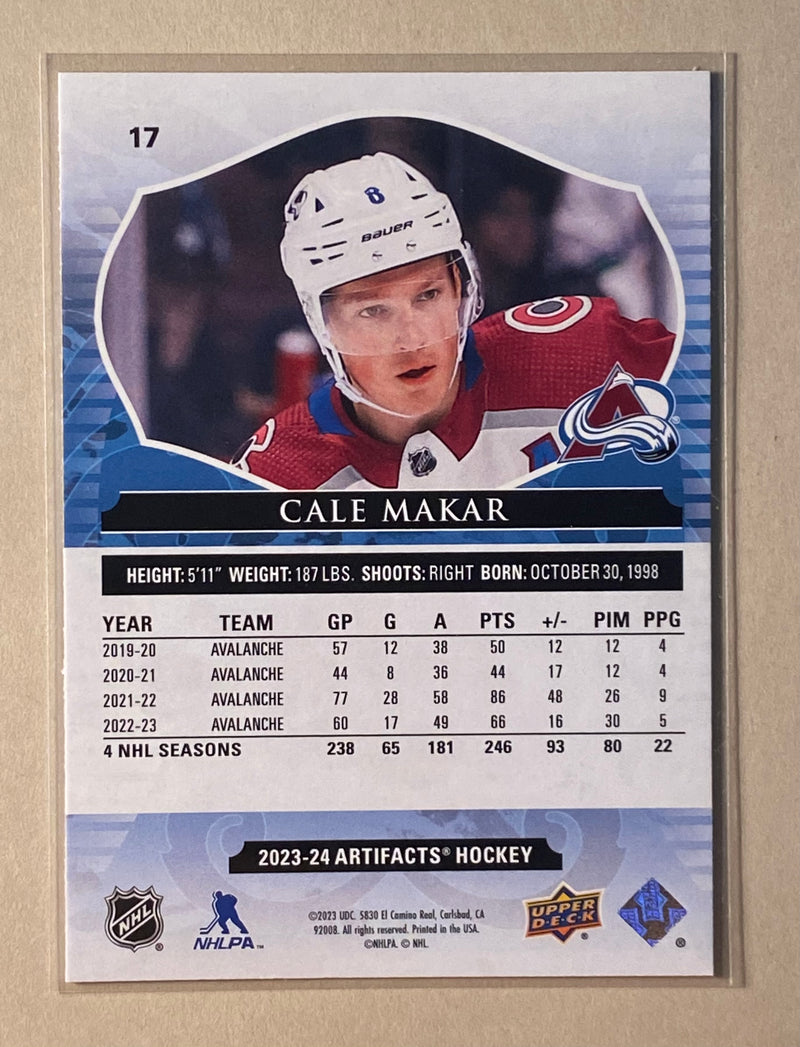 2023-24 Upper Deck 17 Cale Makar - Hockey - Artifacts