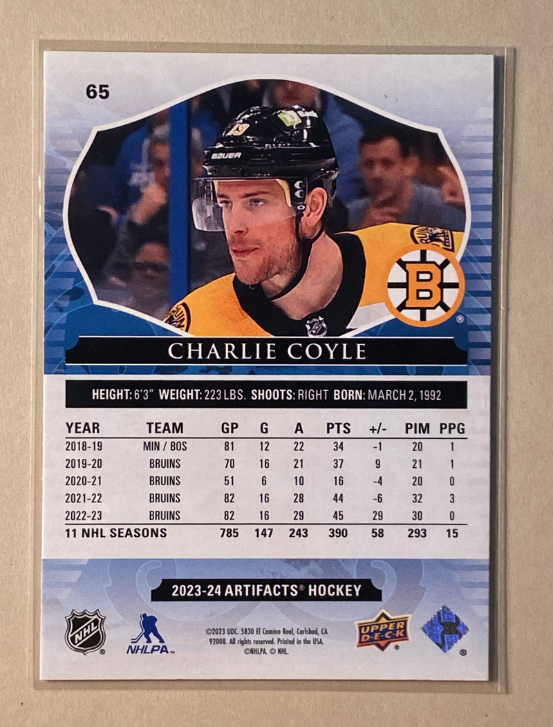 2023-24 Upper Deck 65 Charlie Coyle - Hockey - Artifacts