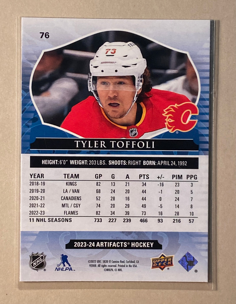 2023-24 Upper Deck 76 Tyler Toffoli - Hockey - Artifacts