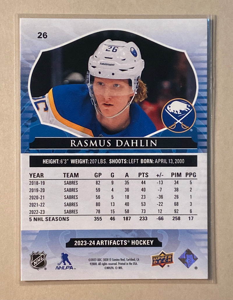 2023-24 Upper Deck 26 Rasmus Dahlin - Hockey - Artifacts