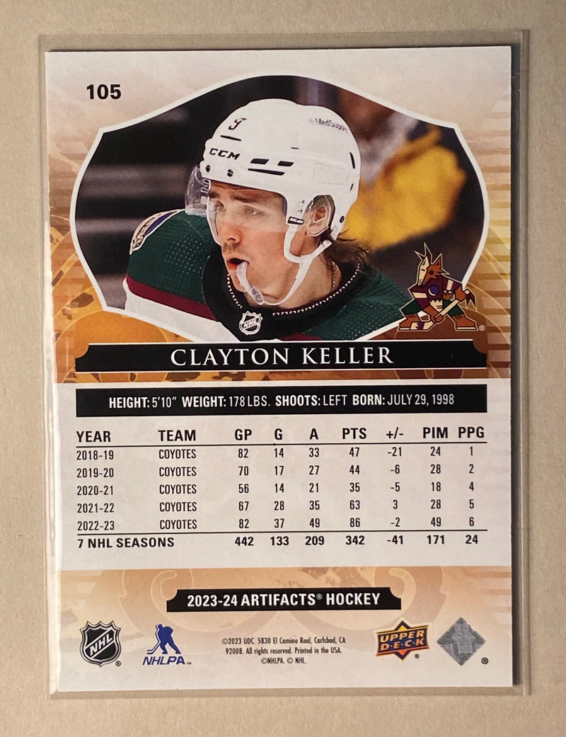 2023-24 Upper Deck 105 Clayton Keller - Hockey - Hockey - Turquoise