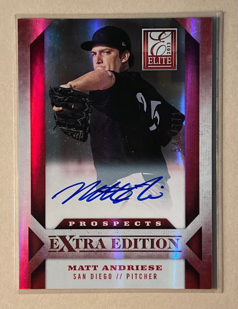 2013 Panini 189 Matt Andriese - Baseball - Elite Extra Ed. - /771 Auto