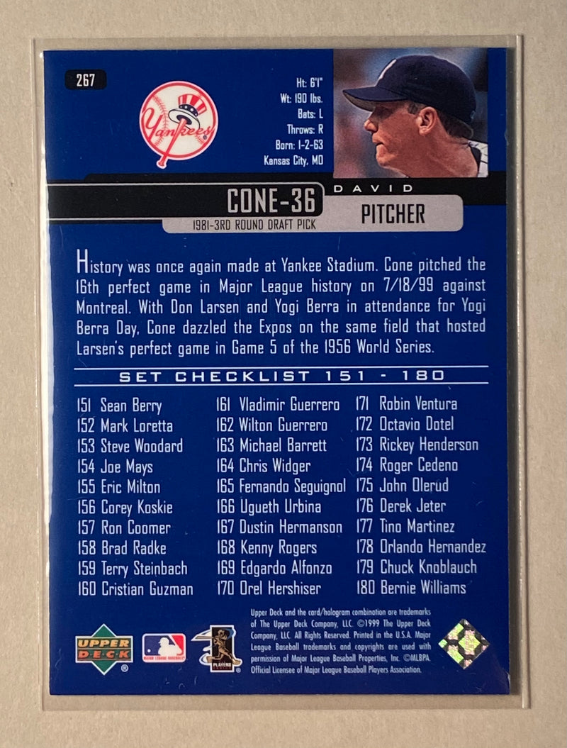 2000 Upper Deck 267 David Cone - Baseball