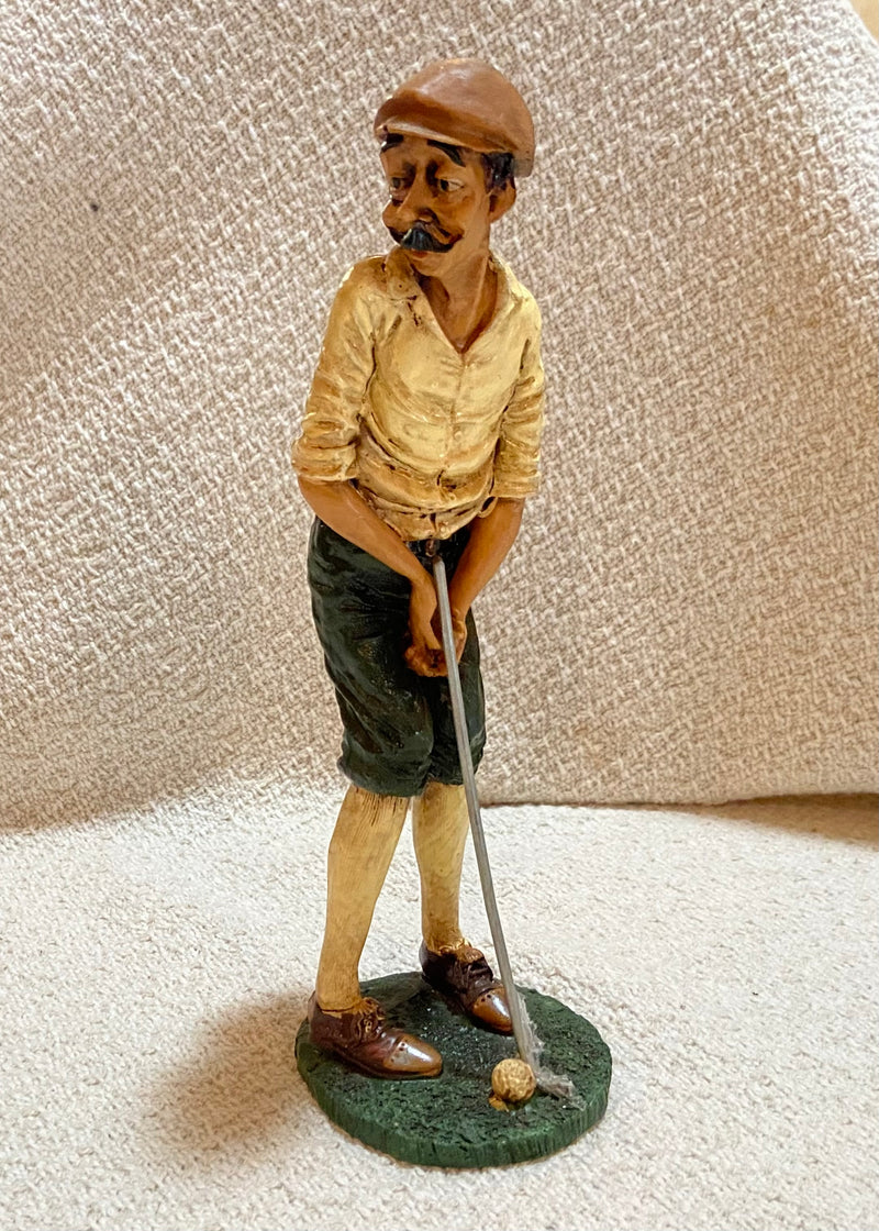 Male Golfer Victorian Dressed Figurine