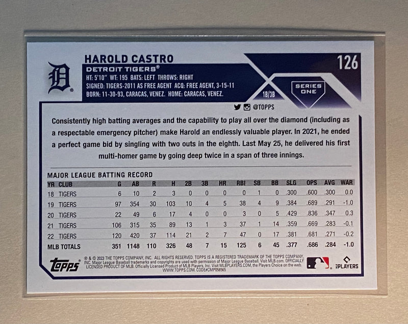 2023 Topps 126 Harold Castro - Baseball