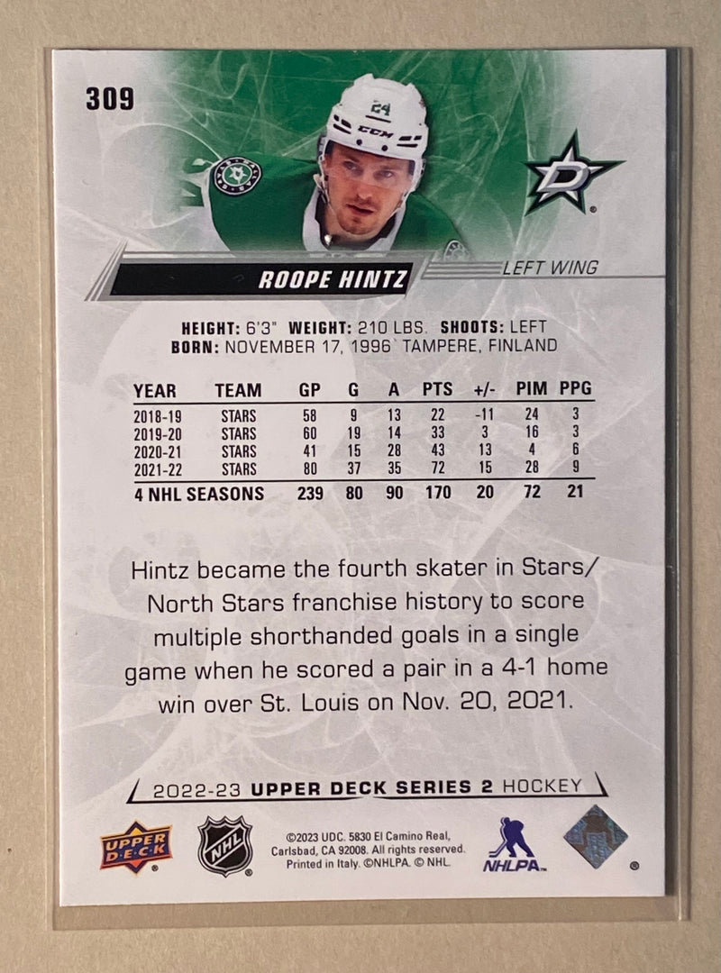 2022-23 Upper Deck 309 Roope Hintz- Hockey - Series 2