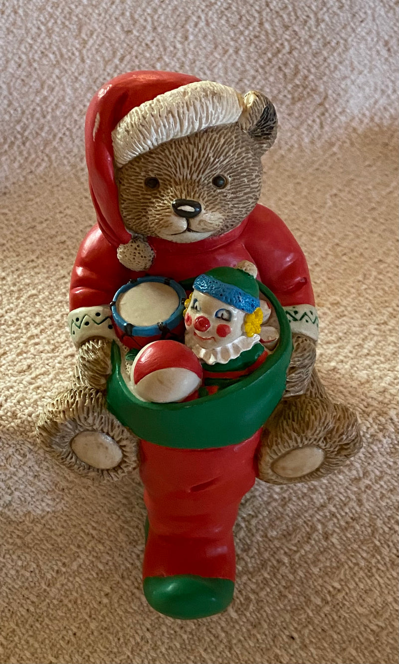 Santa Bear Stocking Holder - 1993 Fraser Collection