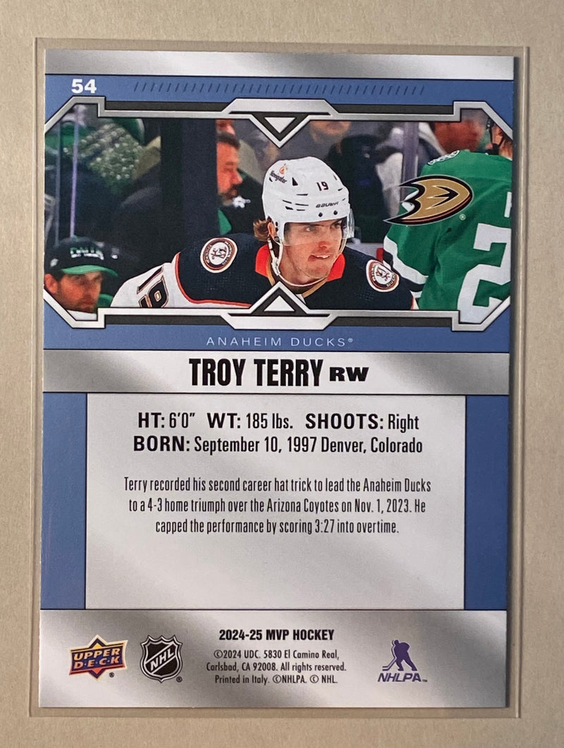 2024-25 Upper Deck 54 Troy Terry - Hockey - MVP