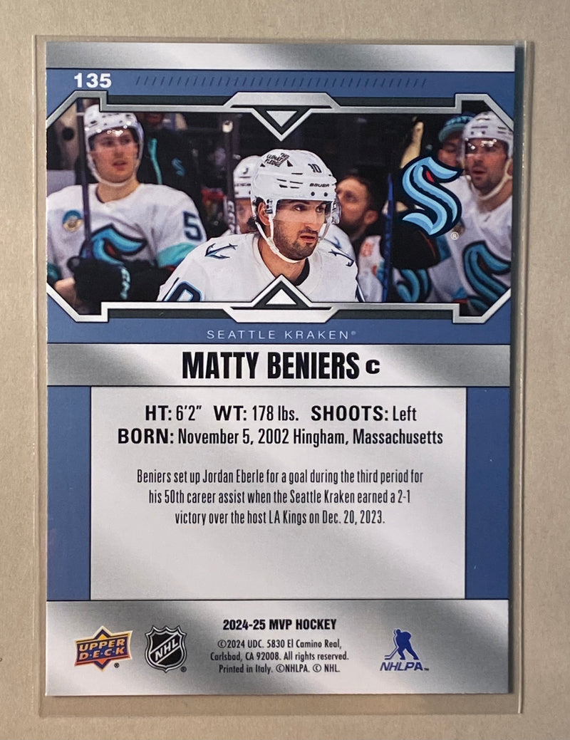 2024-25 Upper Deck 135 Matty Beniers - Hockey - MVP