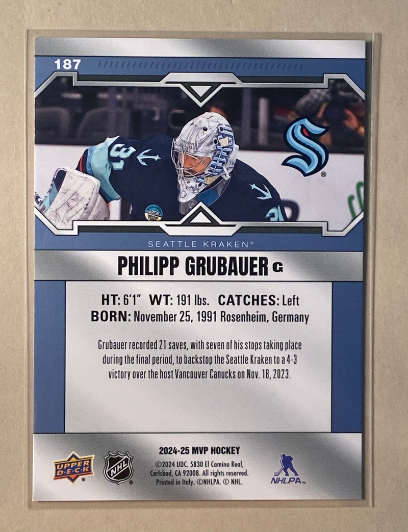 2024-25 Upper Deck 187 Philipp Grubauer - Hockey - MVP