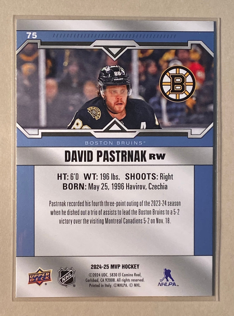 2024-25 Upper Deck 75 David Pastrnak - Hockey - MVP