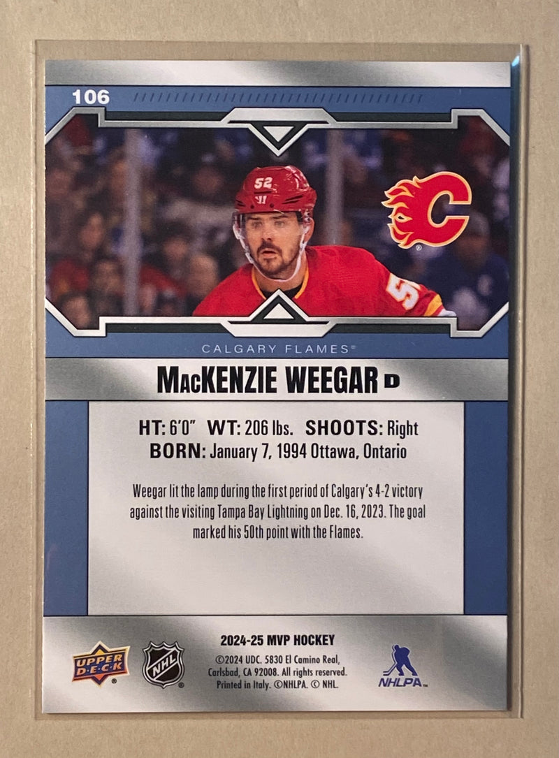 2024-25 Upper Deck 106 MacKenzie Weegar - Hockey - MVP