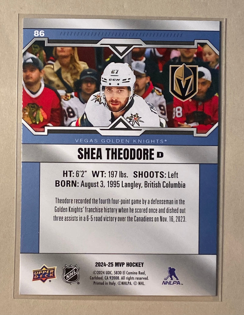 2024-25 Upper Deck 86 Shea Theodore - Hockey - MVP