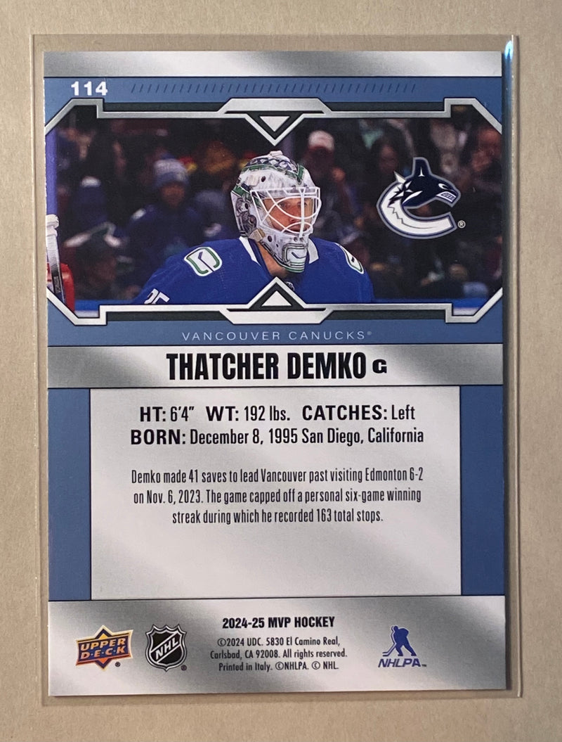 2024-25 Upper Deck 114 Thatcher Demko - Hockey - MVP