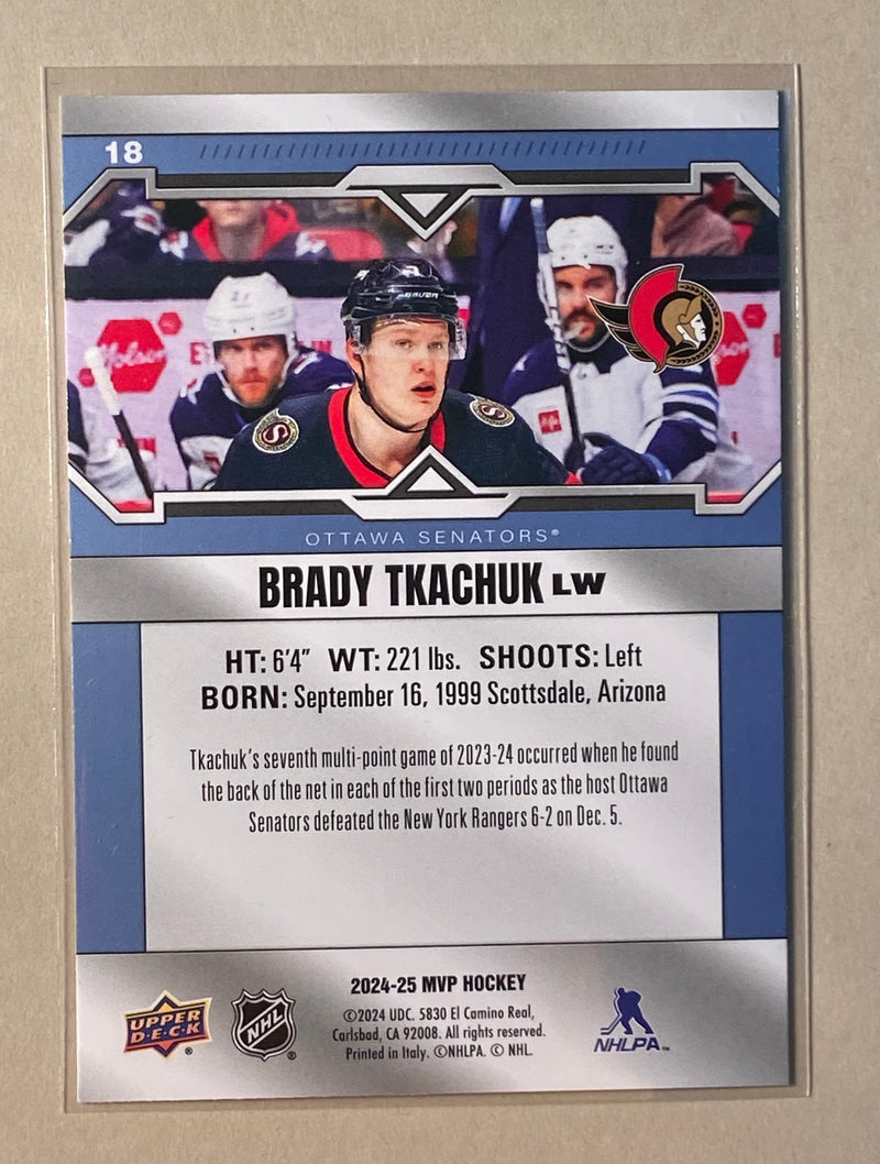 2024-25 Upper Deck 18 Brady Tkachuk - Hockey - MVP