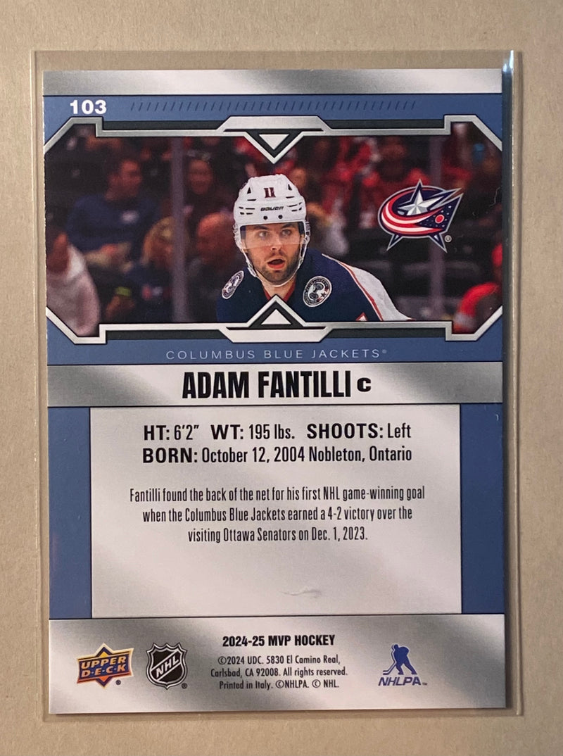 2024-25 Upper Deck 103 Adam Fantilli - Hockey - MVP