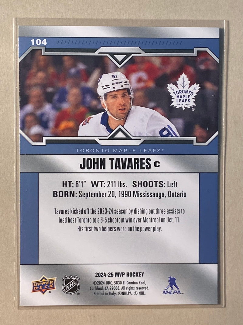 2024-25 Upper Deck 104 John Tavares - Hockey - MVP