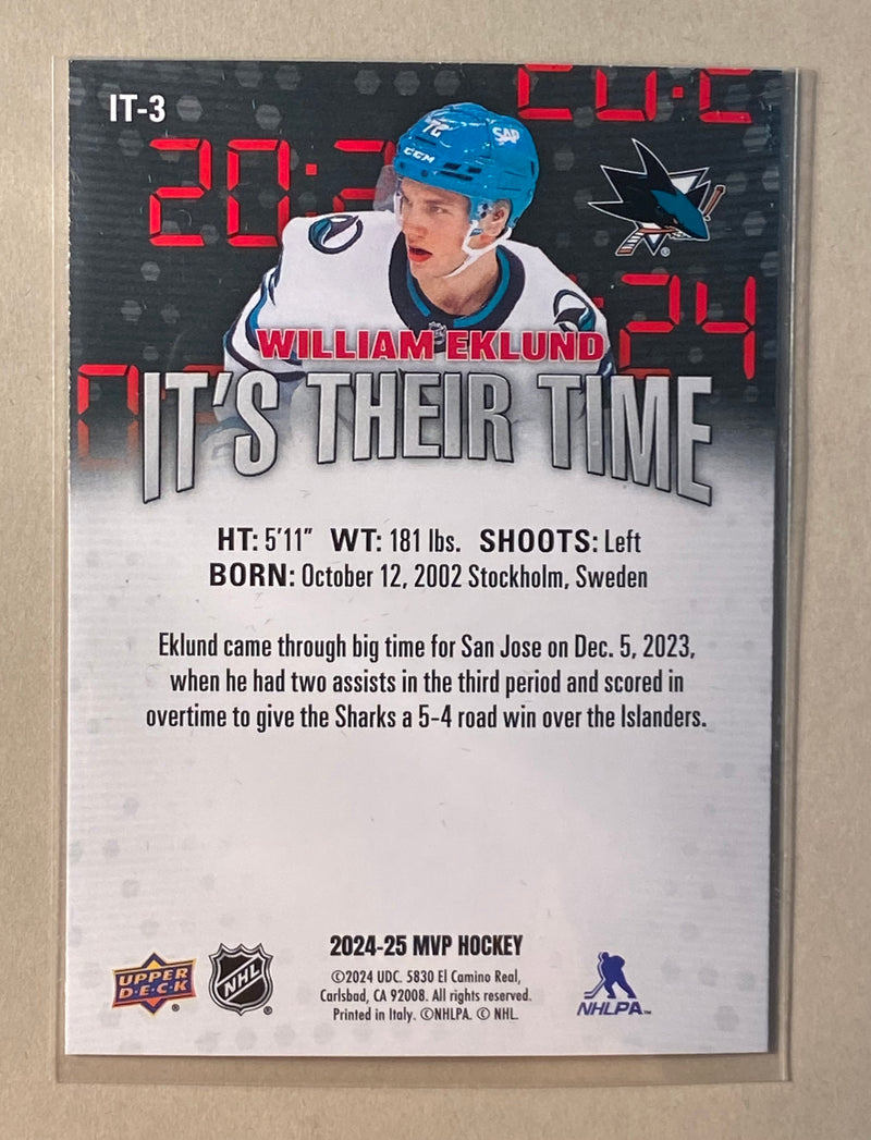 2024-25 Upper Deck - IT3 William Eklund - Hockey - It's Their Time