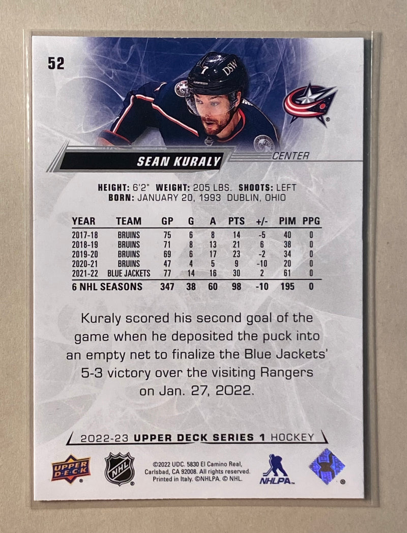 2022-23 Upper Deck 52 Sean Kuraly - Hockey