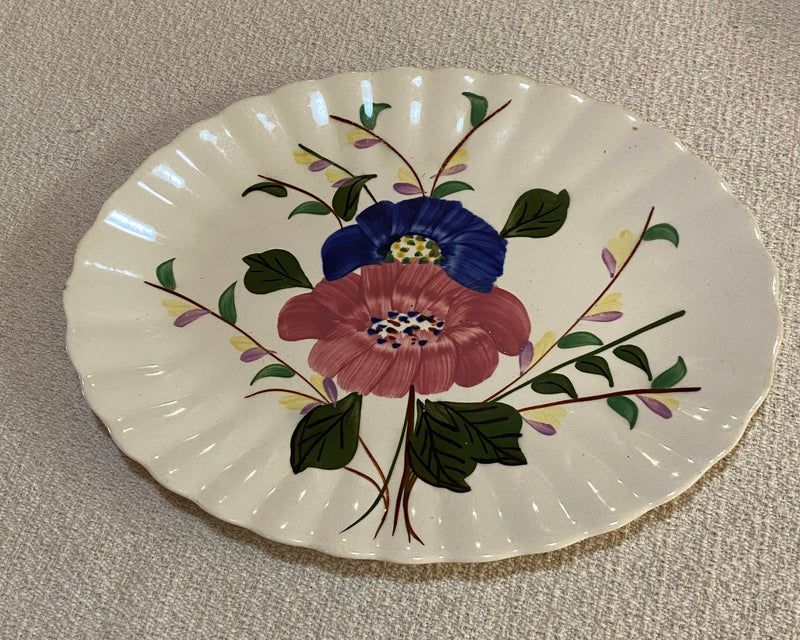 Hand Painted Serving Plate - Flower Design