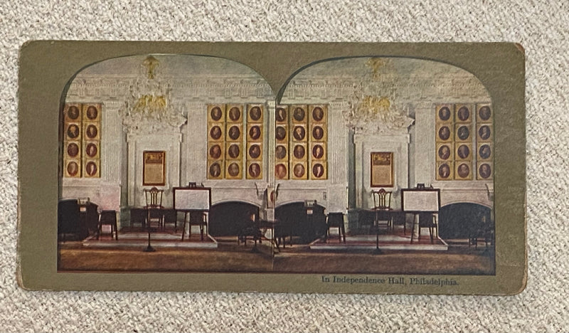 Stereoscope Card - Independence Hall, Philadelphia - used