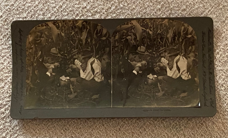 Stereoscope Card - A Deal in Corn - used