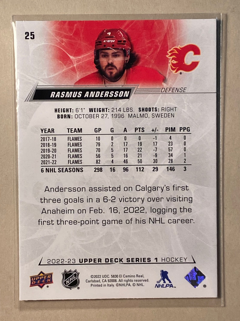 2022-23 Upper Deck 25 Rasmus Andersson - Hockey