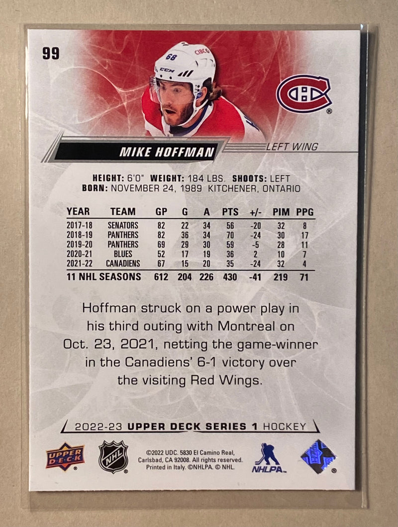 2022-23 Upper Deck 99 Mike Hoffman - Hockey