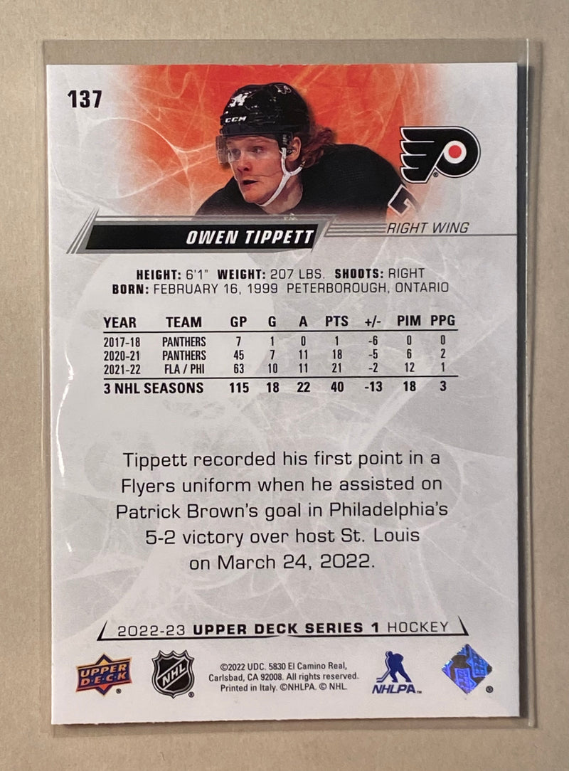 2022-23 Upper Deck 137 Owen Tippett - Hockey