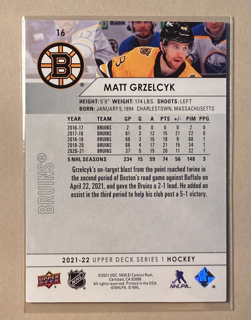 2021-22 Upper Deck 16 Matt Grzelcyk - Hockey