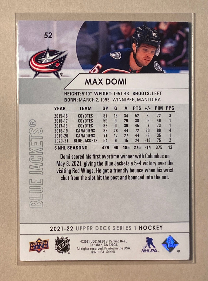 2021-22 Upper Deck 52 Max Domi - Hockey