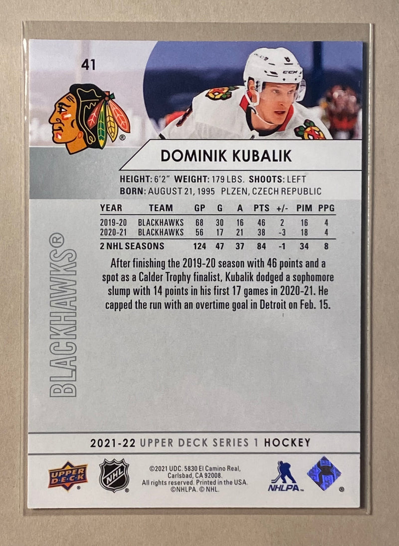 2021-22 Upper Deck 41 Dominik Kubalik - Hockey