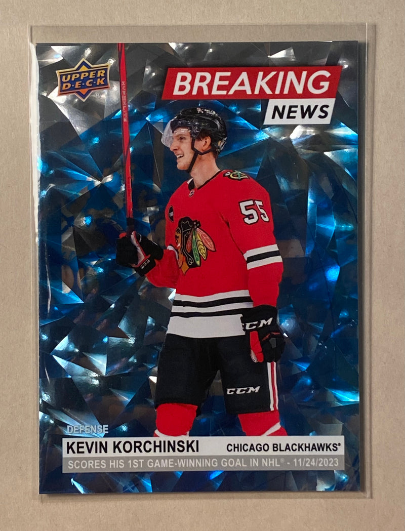 2024-25 Upper Deck BN-17 Kevin Korchinski - Hockey - Breaking News