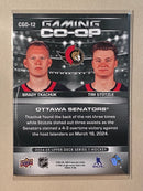 2024-25 Upper Deck CGO-12 Brady Tkachhuk - Tim Stutzle - Hockey - Gaming CO-OP