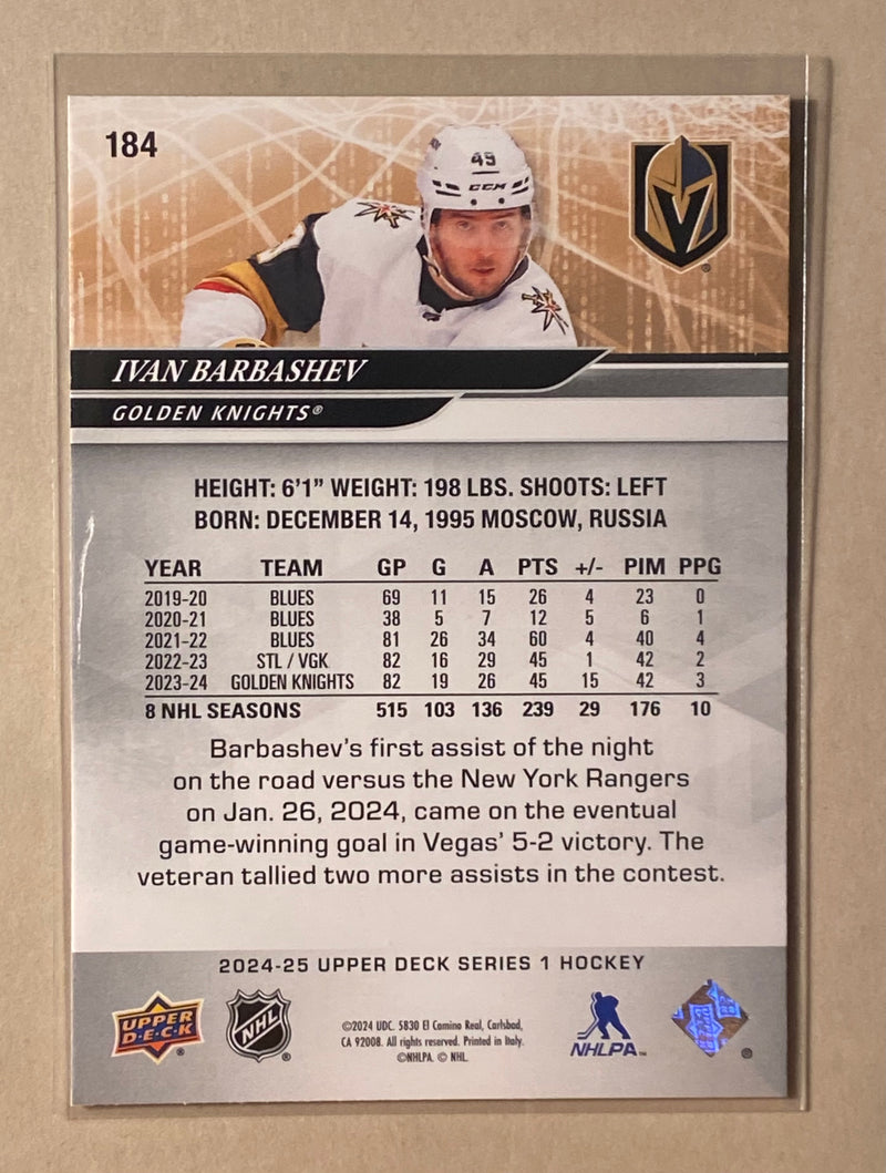 2024-25 Upper Deck 184 Ivan Barbashev  -Hockey - Series 1