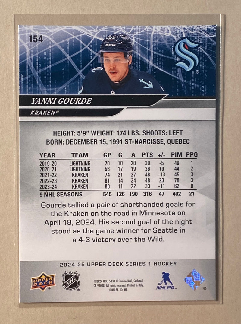 2024-25 Upper Deck 154 Yanni Gourde - Hockey - Series 1