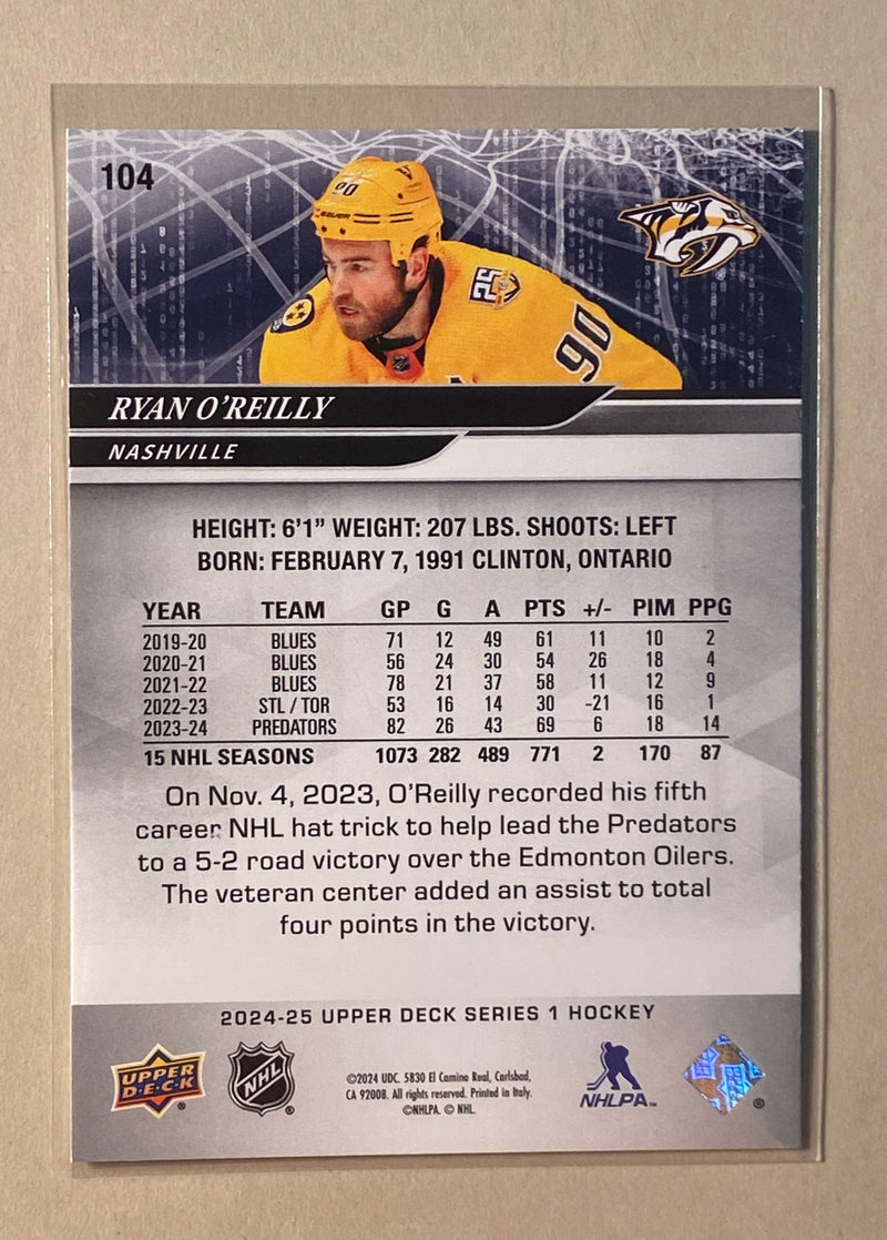 2024-25 Upper Deck 104 Ryan O'Reiley - Hockey -  Series 1