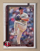 2025 Topps 283 Zebby Matthews - Baseball - Series 1 - RC