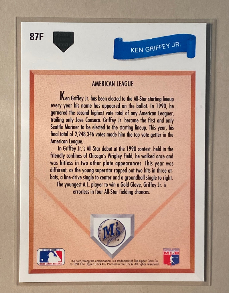 1991 Upper Deck 87F Ken Griffy Jr. - Baseball - Toronto 91 All-Star Game
