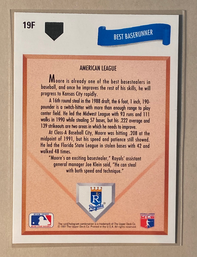 1991 Upper Deck 19F Kerwin Moore - Baseball - Minor League Diamond Skills