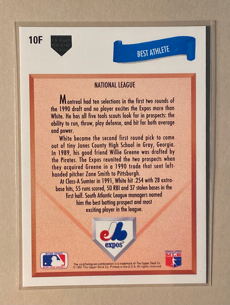 1991 Upper Deck 10F Rondell White - Baseball - Minor League Diamond Skills