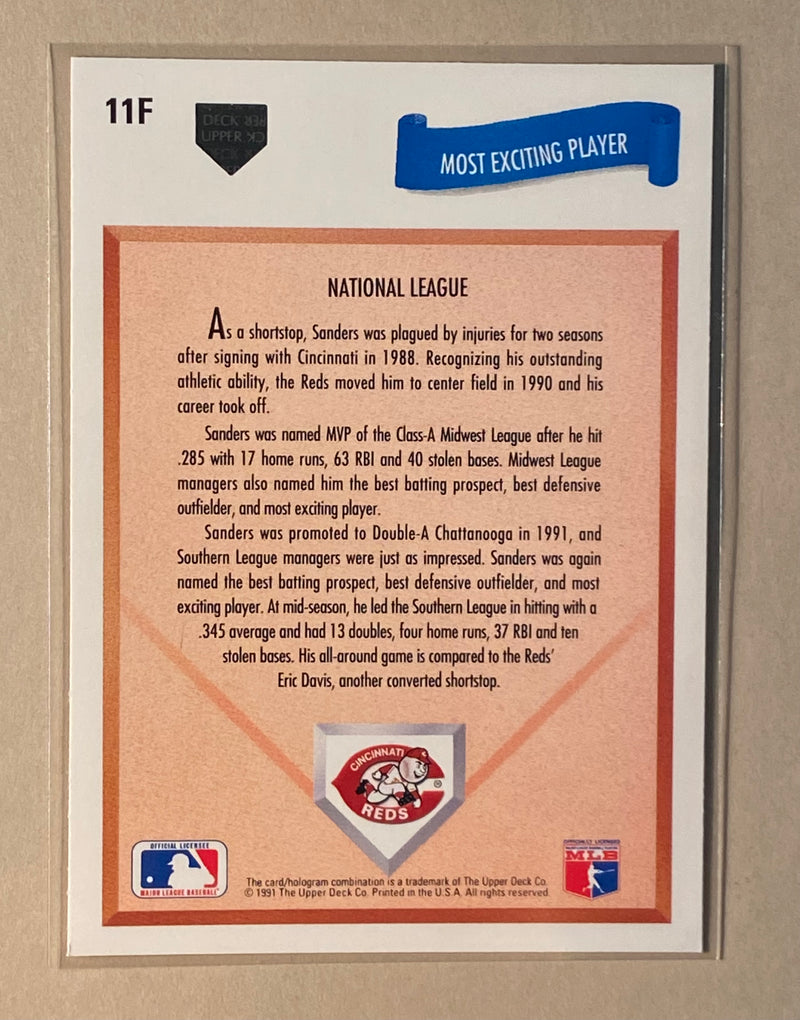 1991 Upper Deck 11F Reggie Saunders - Baseball - Minor League Diamond Skills