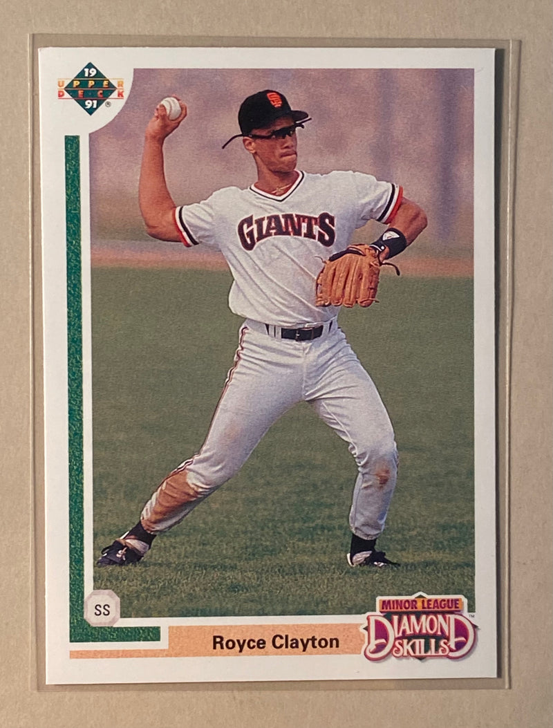 1991 Upper Deck 4F Royce Clayton - Baseball - Minor League Diamond Skills