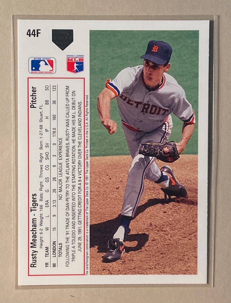 1991 Upper Deck 44F Rusty Meacham - Baseball